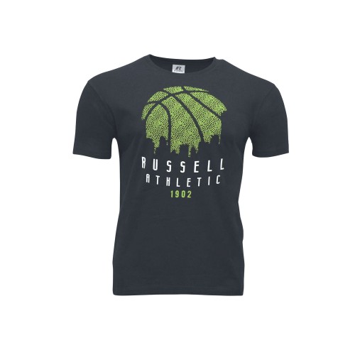 Russell Athletic Μπλούζα S/S CREWNECK A0-040-1-209 Σκούρο Γκρι